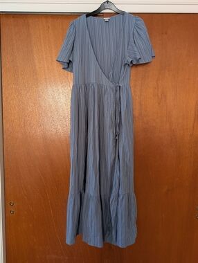 a new day Slate Blue Wrap Maxi Dress